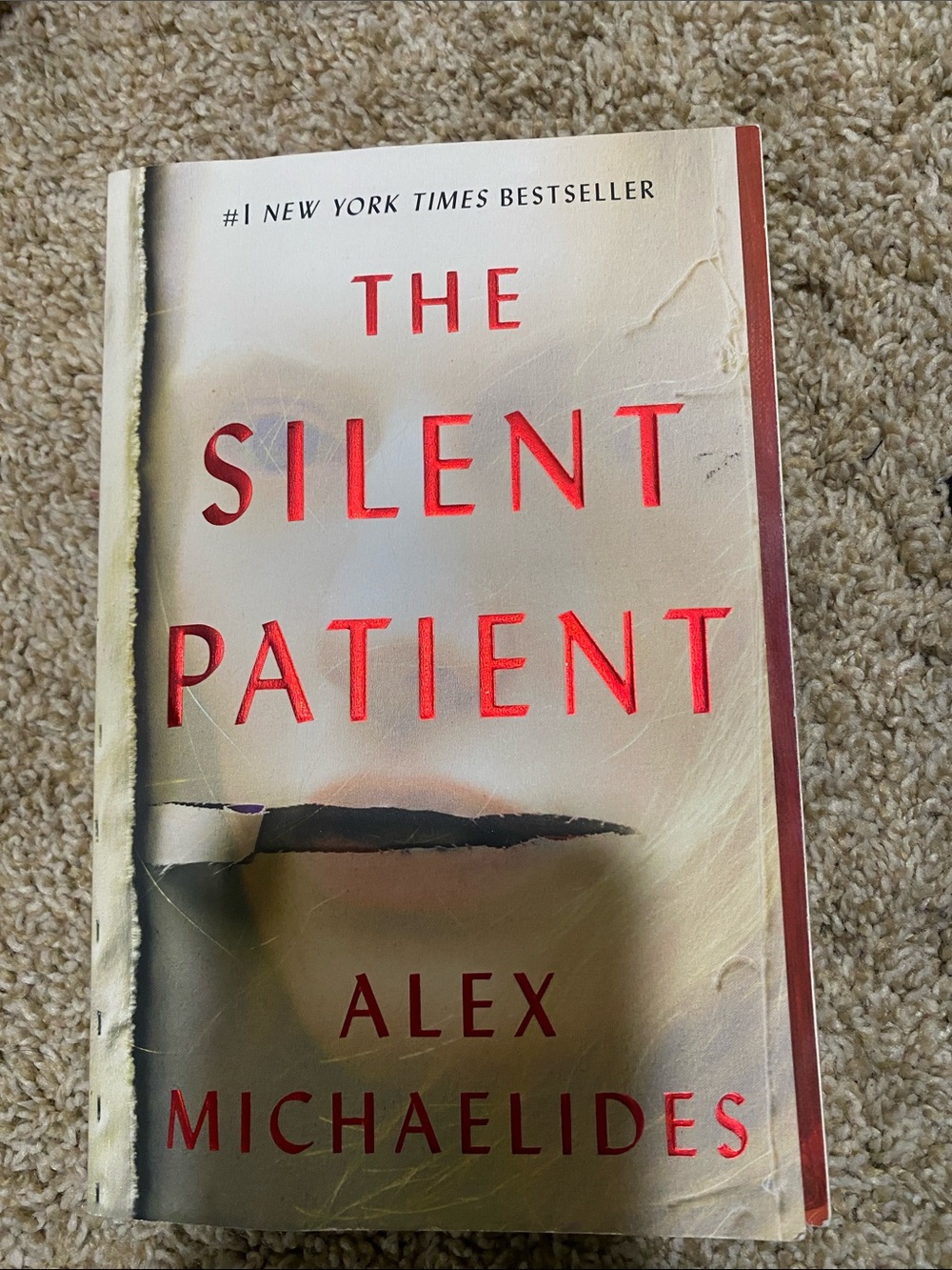 The Silent Patient by Alex Michaelides - Red and Cream Paperback